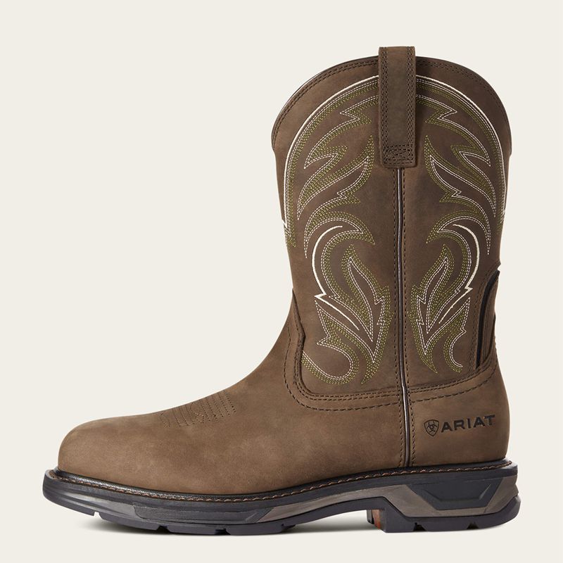 Distressed Brown Ariat Workhog Xt Cottonwood Carbon Toe Work Boot | 19PDZHQAO