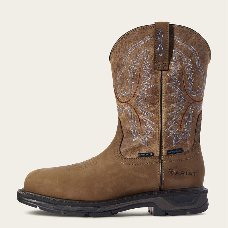 Distressed Brown Ariat Workhog Xt Waterproof Carbon Toe Work Boot | 15CLDIYVP