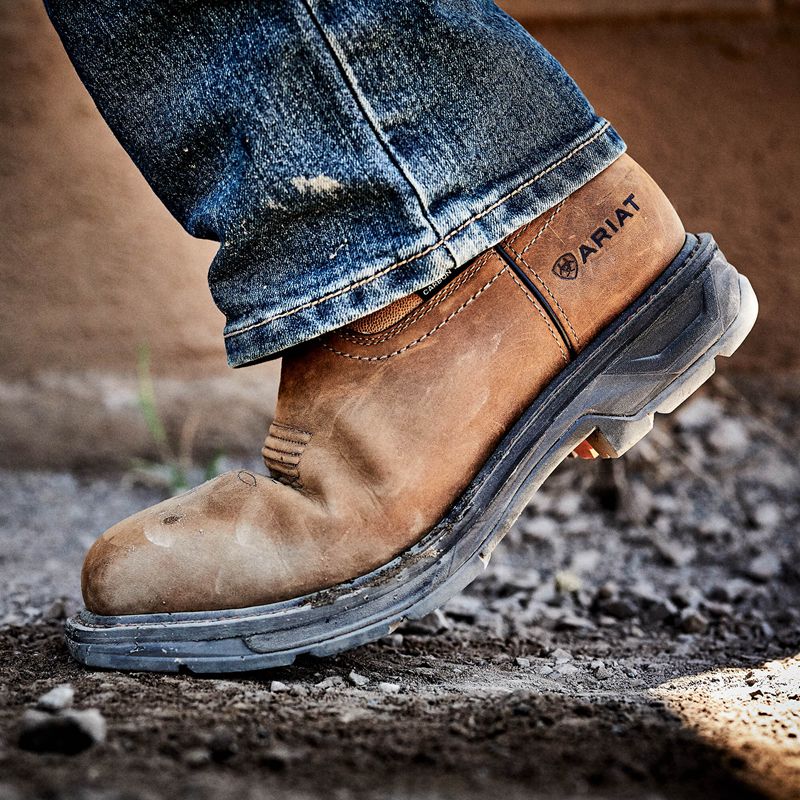 Distressed Brown Ariat Workhog Xt Waterproof Carbon Toe Work Boot | 15CLDIYVP