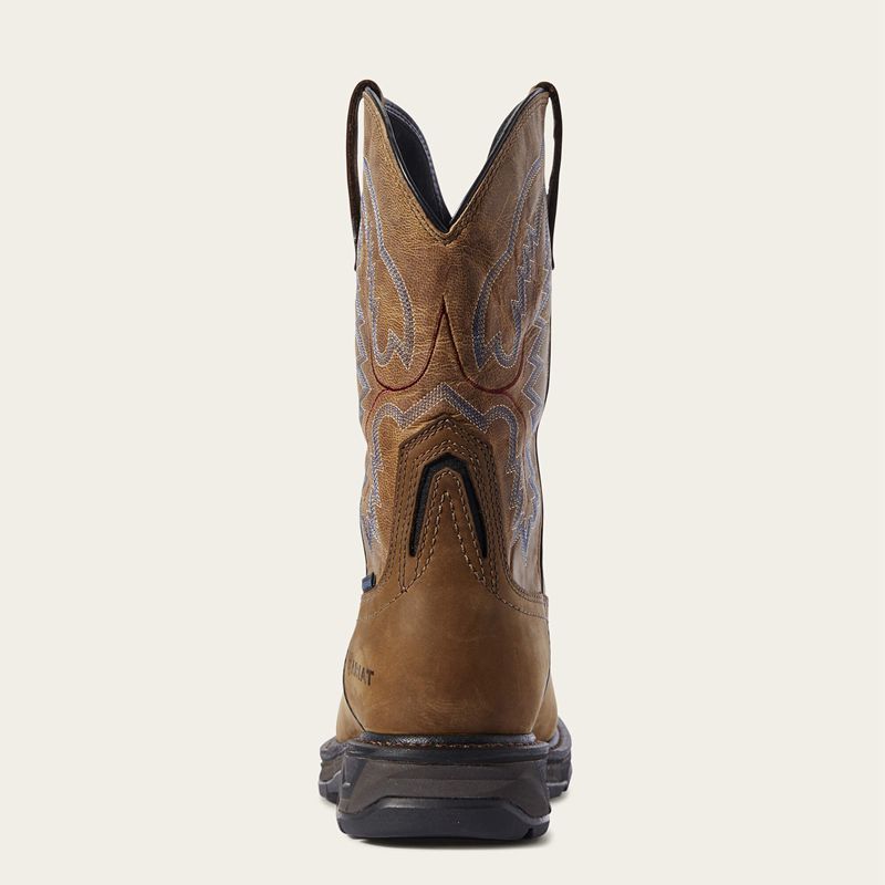 Distressed Brown Ariat Workhog Xt Waterproof Work Boot | 06VKGLUNZ