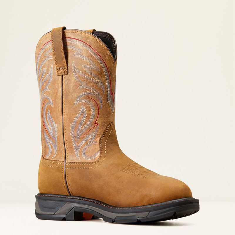 Distressed Brown Ariat Workhog Xt Waterproof Work Boot | 32IXQYSLE