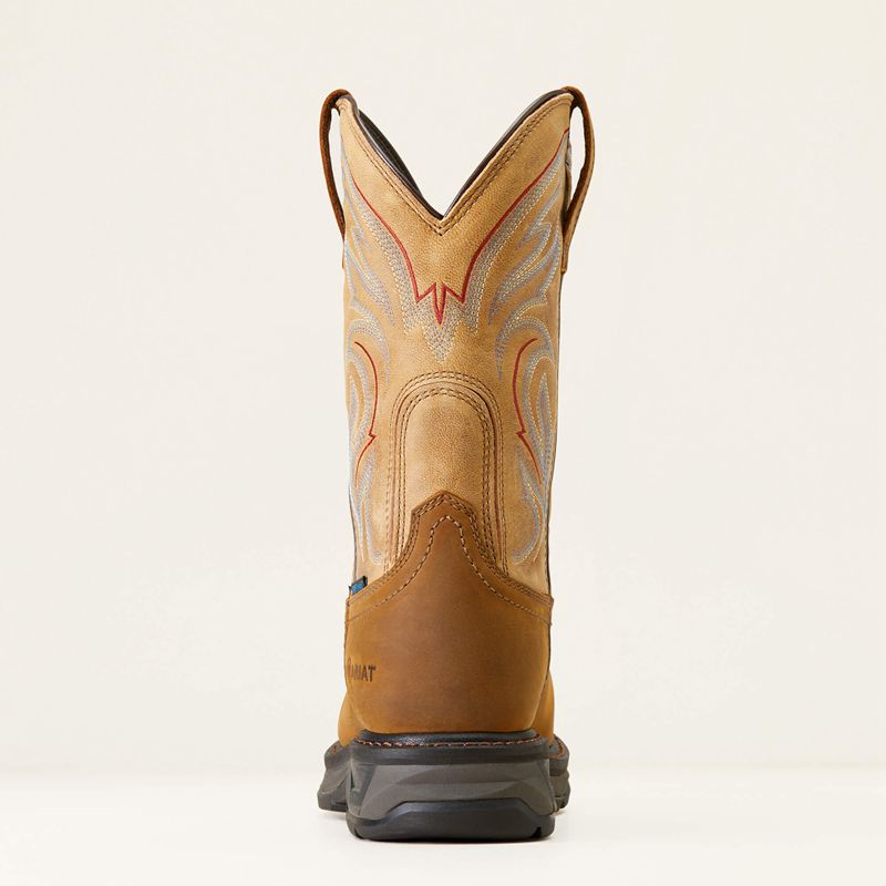 Distressed Brown Ariat Workhog Xt Waterproof Carbon Toe Work Boot | 54FMXDVTN