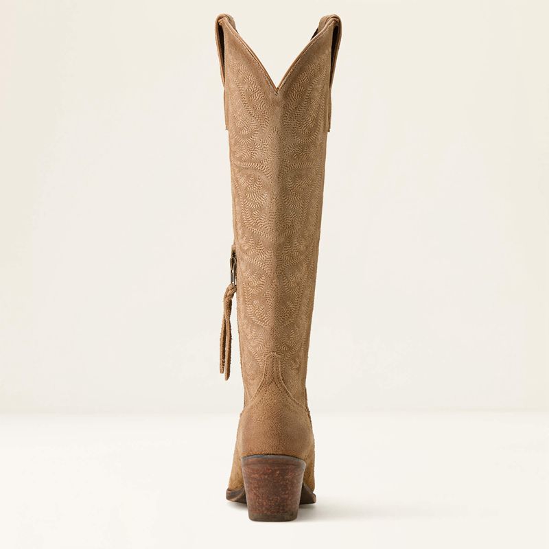 Distressed Dijon Suede Ariat Laramie Stretchfit Western Boot | 94NTDBWSA