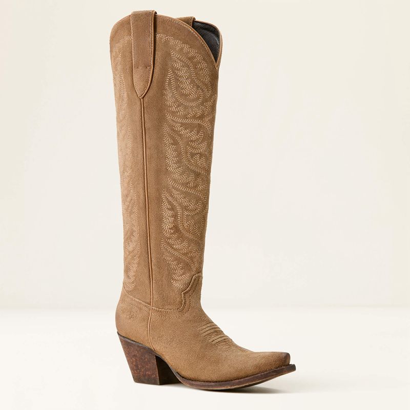 Distressed Dijon Suede Ariat Laramie Stretchfit Western Boot | 94NTDBWSA