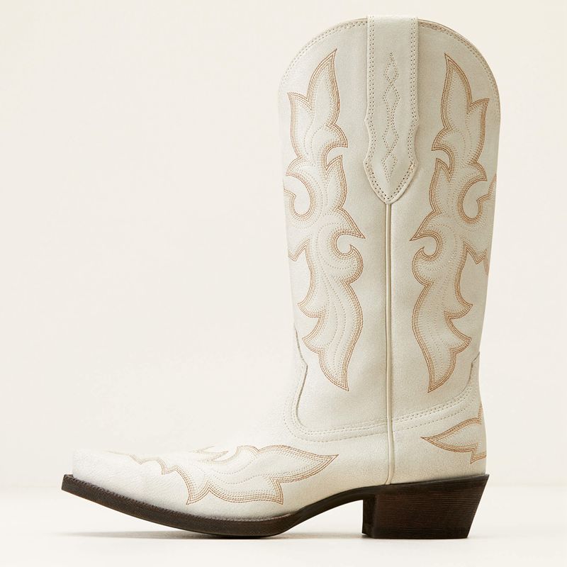 Distressed Ivory Ariat Jennings Stretchfit Western Boot | 06WZBSGNE