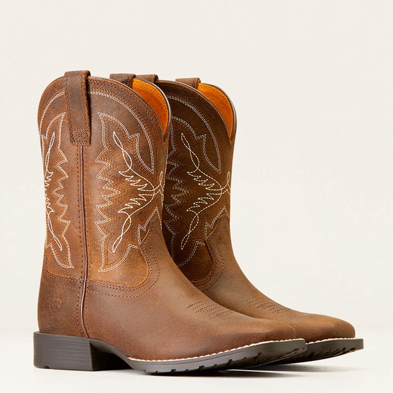 Distressed Tan Ariat Bk Hybrid Rancher Western Boot | 36TCVNPZY