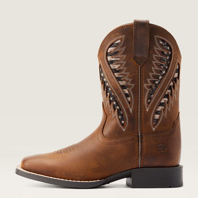 Distressed Tan Ariat Bk Quickdraw Venttek Western Boot | 20FYPDIAZ