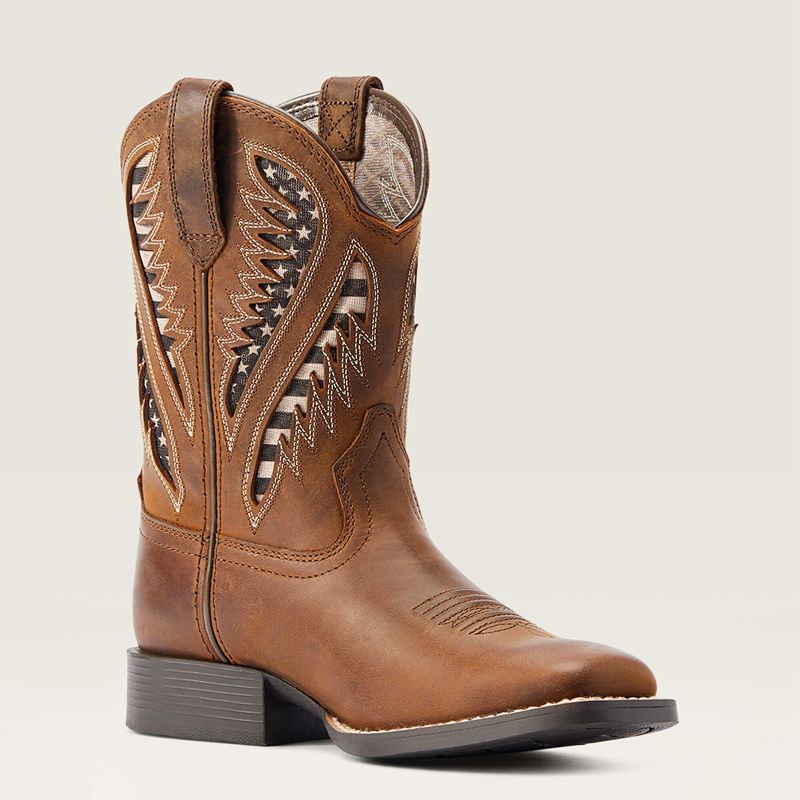 Distressed Tan Ariat Bk Quickdraw Venttek Western Boot | 20FYPDIAZ