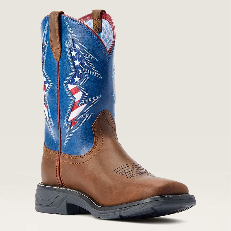 Distressed Tan Ariat Bk Workhog Xt Venttek Bolt Western Boot | 27MYFNKPU