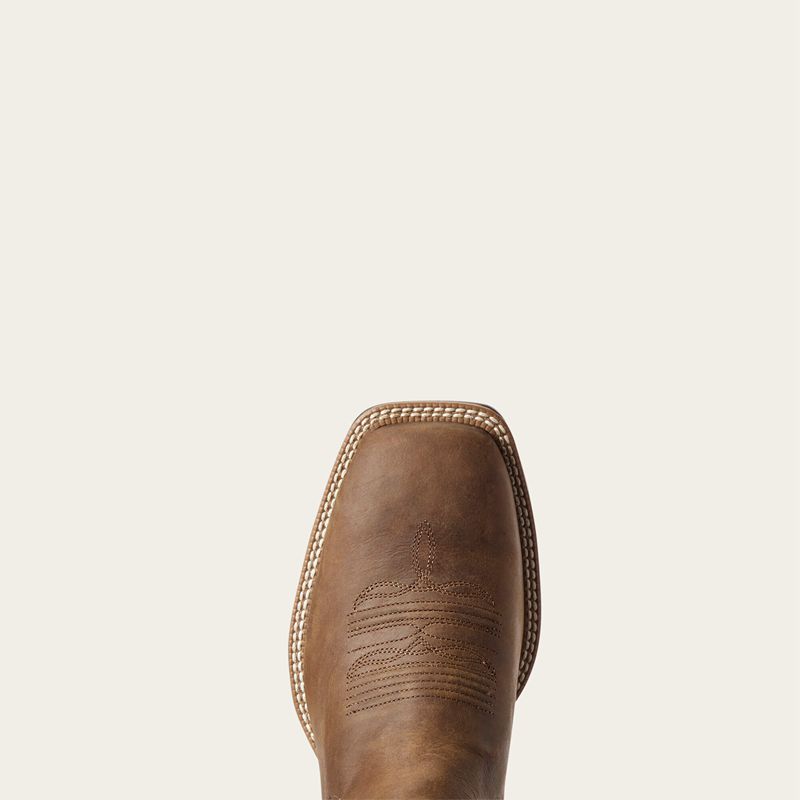 Distressed Tan Ariat Booker Ultra Western Boot | 04URMJYDV