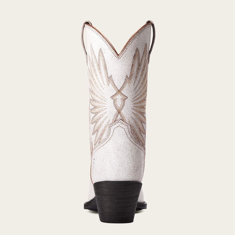 Distressed White Ariat Goldie Western Boot | 07EUZYLTJ