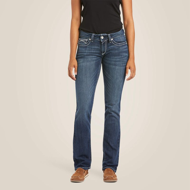 Dresden Ariat R.E.A.L. Mid Rise Stretch Ivy Stackable Straight Leg Jean | 39ORZITFC