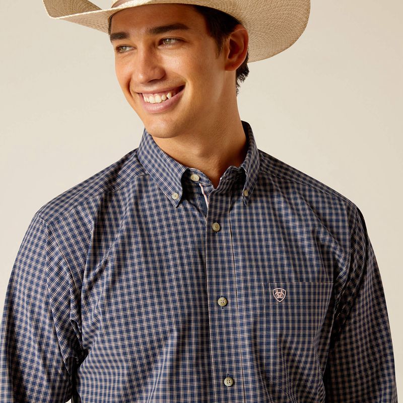 Dress Blues Ariat Pro Series Tate Classic Fit Shirt | 45XAGVWCU