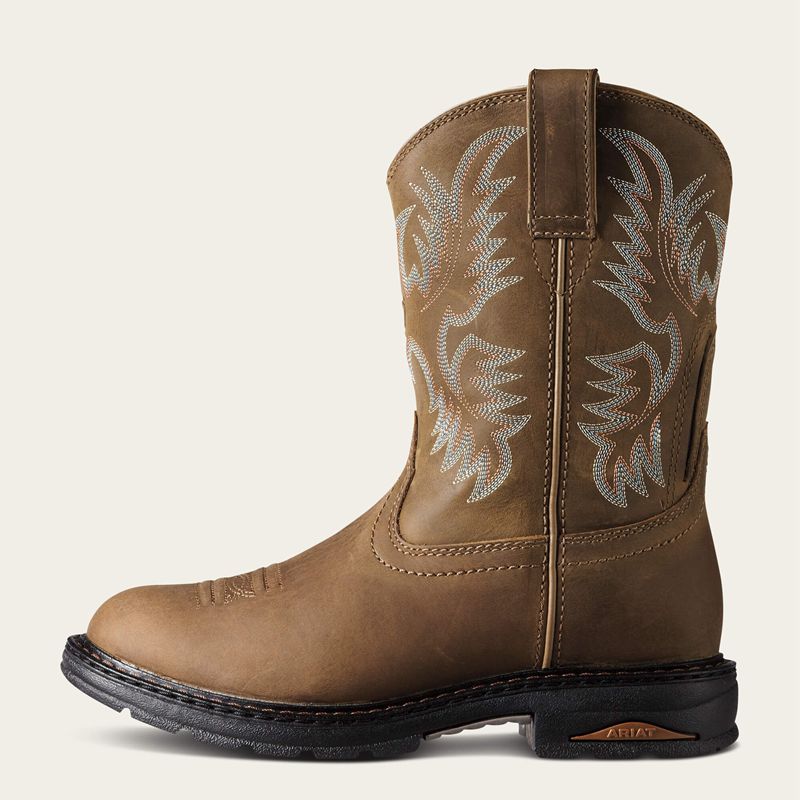 Dusted Brown Ariat Tracey Composite Toe Work Boot | 74DOFVMRU