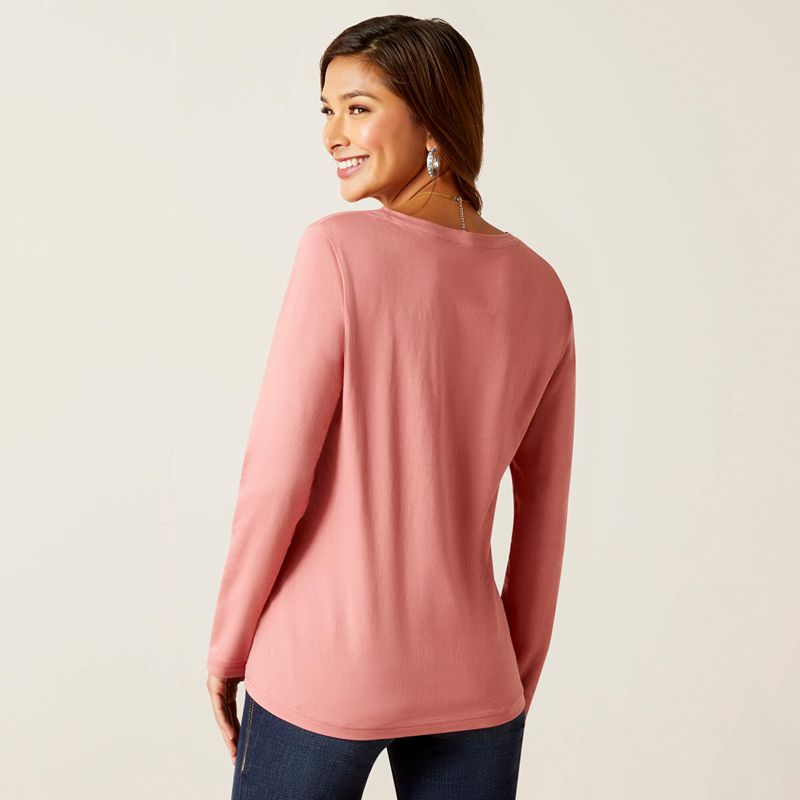 Dusty Rose Ariat Flora Tee | 19TSPYKGM