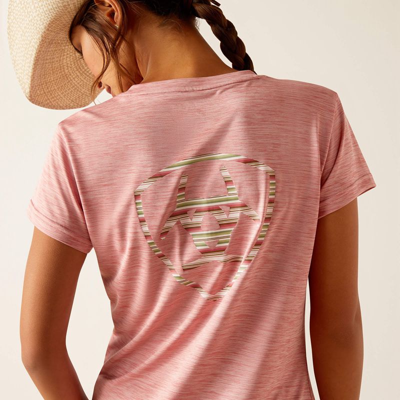 Dusty Rose Ariat Laguna Logo Top | 56GTBSQAP