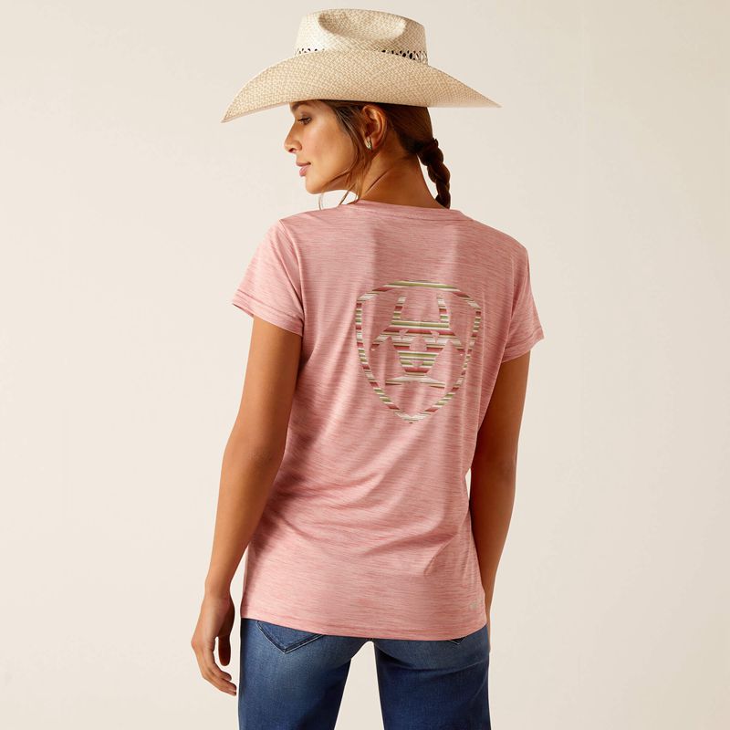 Dusty Rose Ariat Laguna Logo Top | 56GTBSQAP