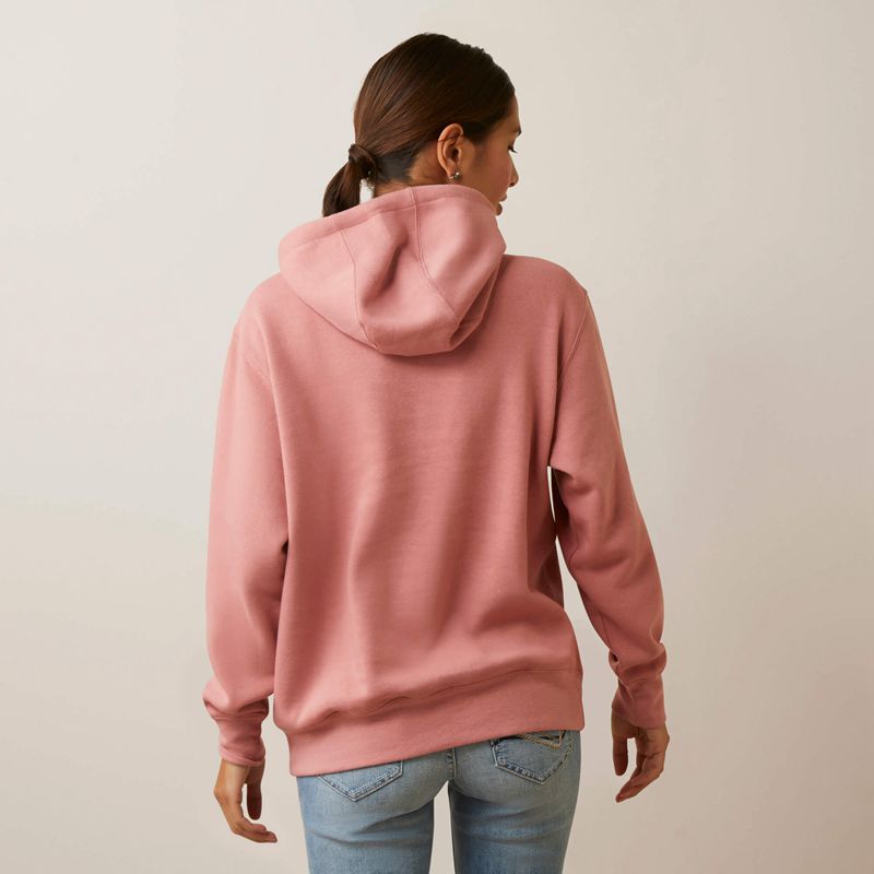 Dusty Rose Ariat Real Fading Lines Hoodie | 05IJXHCVS