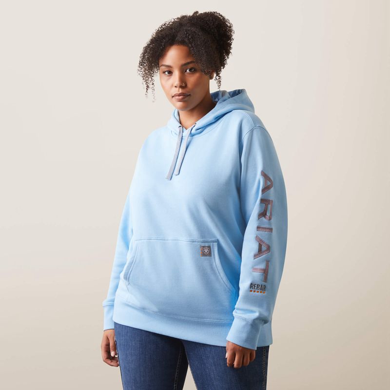 Dutch Canal Heather/ Dusk Ariat Rebar Graphic Hoodie | 72SHWYCVA