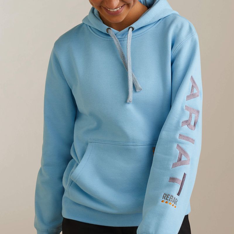 Dutch Canal Heather/ Dusk Ariat Rebar Graphic Hoodie | 72SHWYCVA