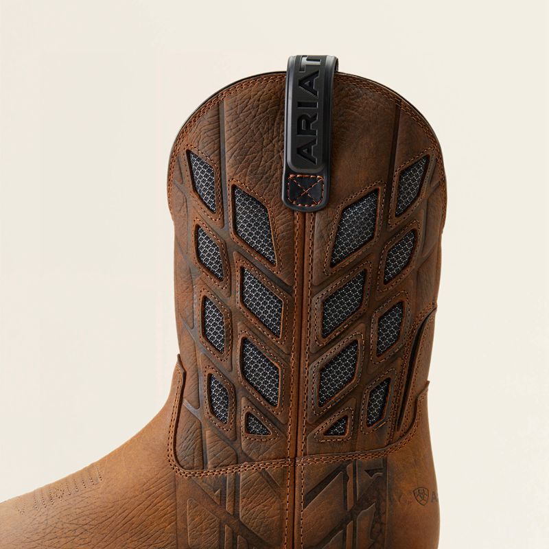 Earth/Graphite Ariat Big Rig Tread Venttek Work Boot | 63VAZTERD