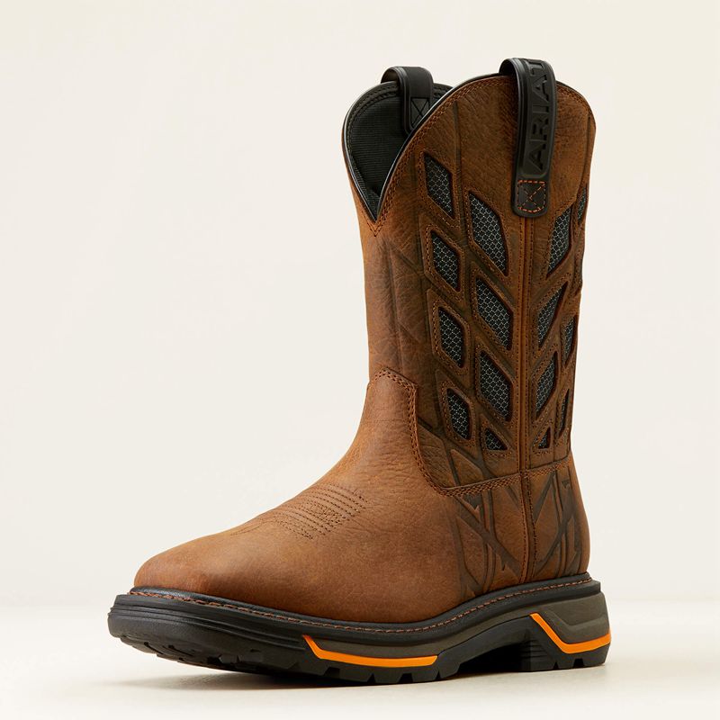 Earth/Graphite Ariat Big Rig Tread Venttek Work Boot | 63VAZTERD