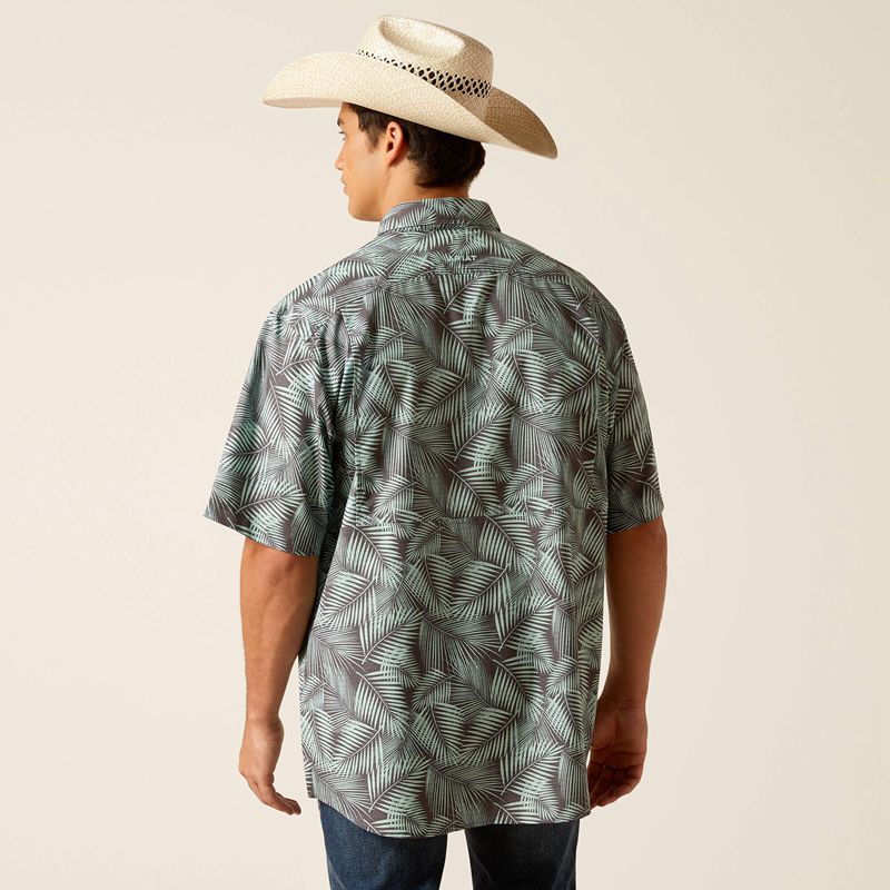 Ebony Grey Ariat Venttek Classic Fit Shirt | 95EBKRLPC