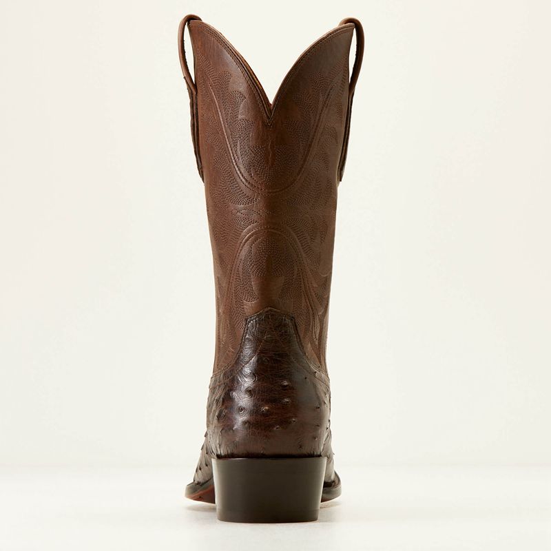 Espresso Full Quill Ostrich Ariat Bench Made James Western Boot | 42ESVIFKB