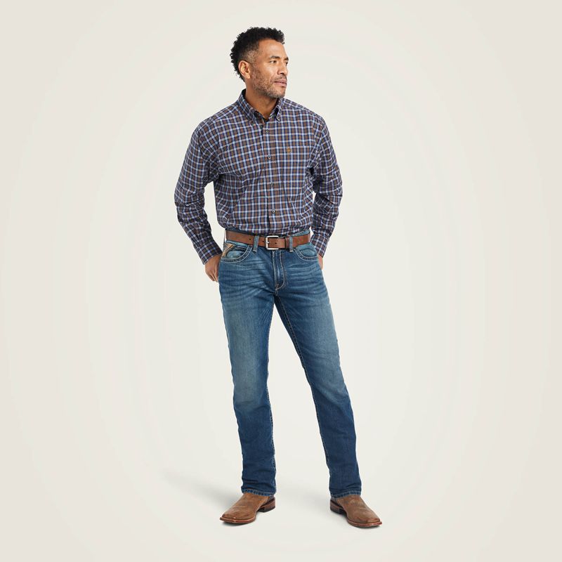 Estate Blue Ariat Pro Series Giacomo Stretch Classic Fit Shirt | 75EGHWATU