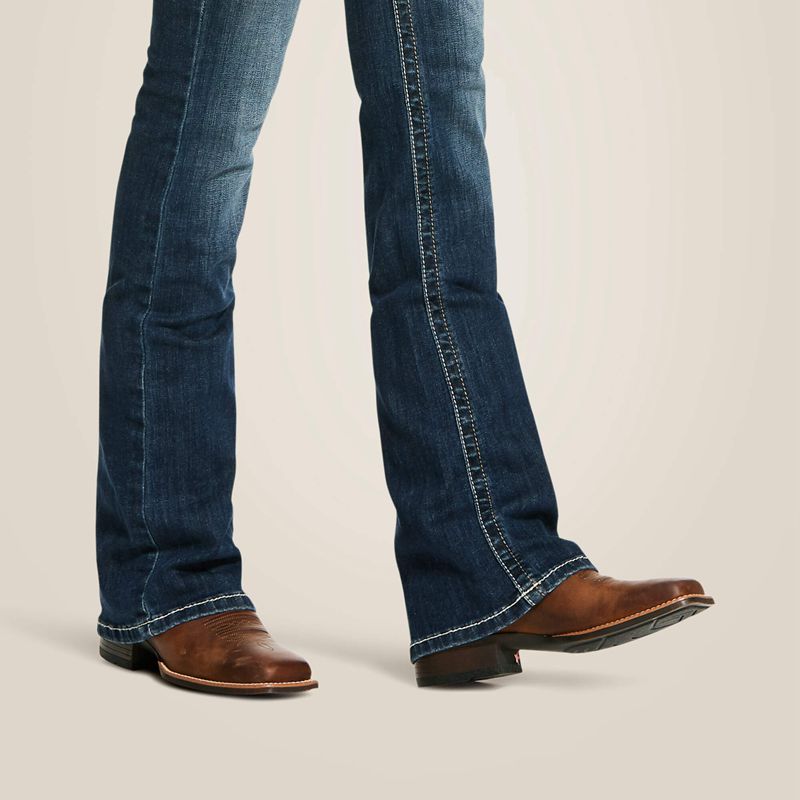 Festival Blue Ariat R.E.A.L. Mid Rise Stretch Entwined Festival Boot Cut Jean | 51LSAHFUV