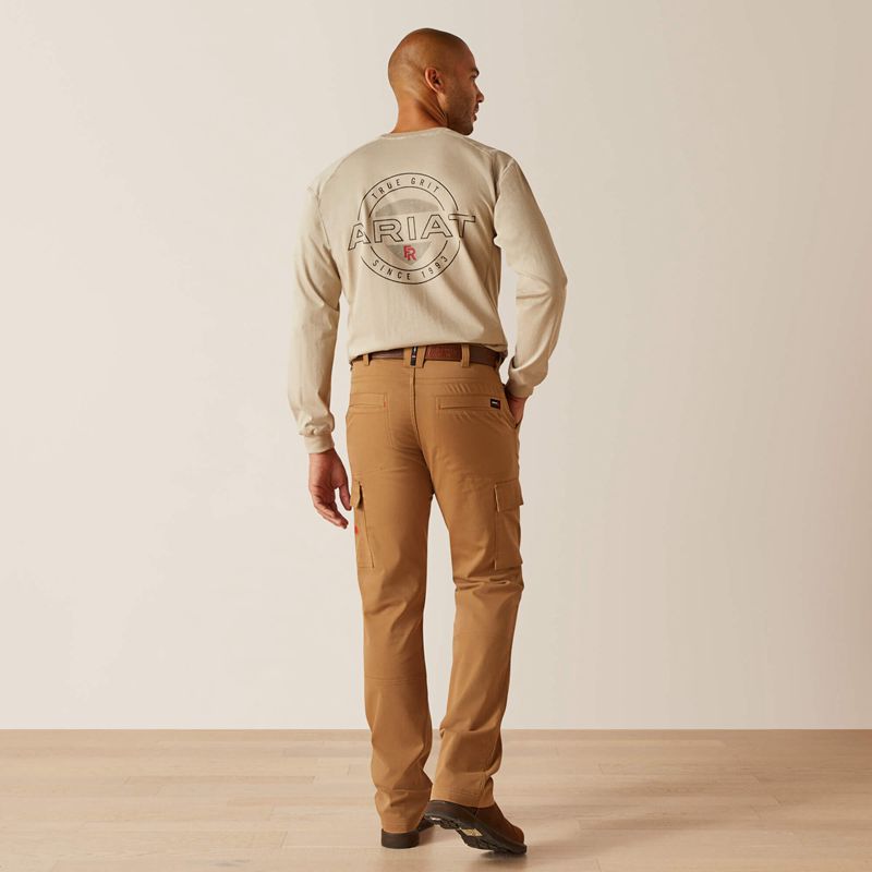 Field Khaki Ariat Fr M7 Slim Durastretch Duralight Twill Straight Pant | 87QPABFMK