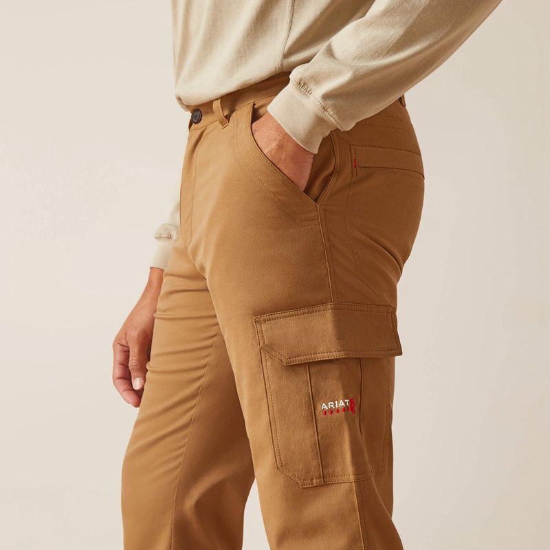 Field Khaki Ariat Fr M7 Slim Durastretch Duralight Twill Straight Pant | 87QPABFMK