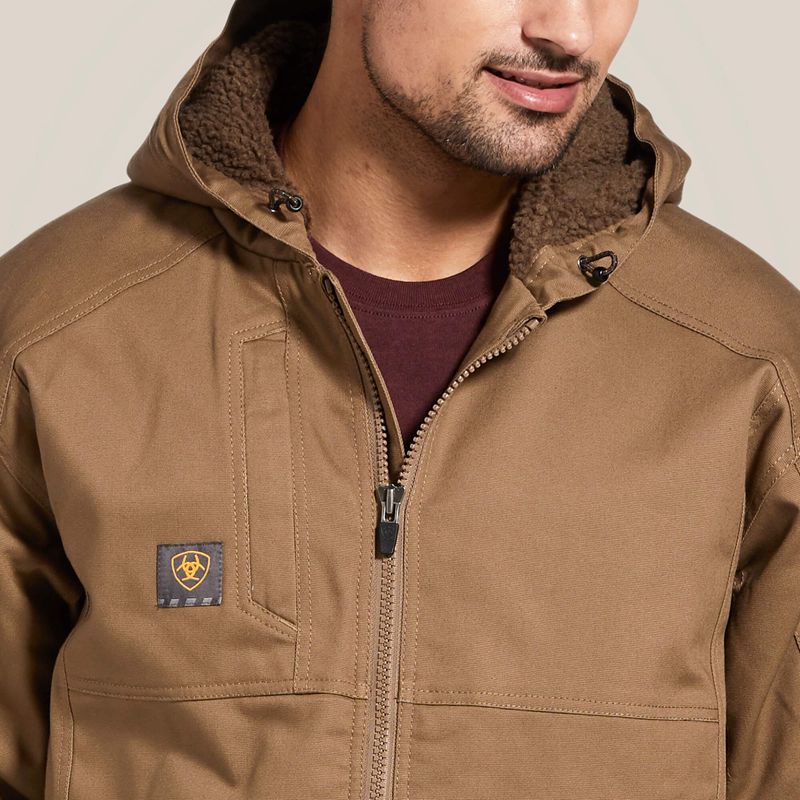 Field Khaki Ariat Rebar Duracanvas Jacket | 83GJWMRCF