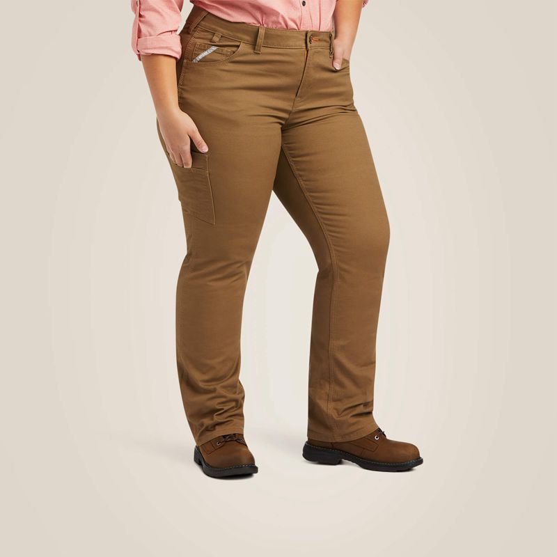 Field Khaki Ariat Rebar Durastretch Made Tough Straight Leg Pant | 76ZCEJLQD