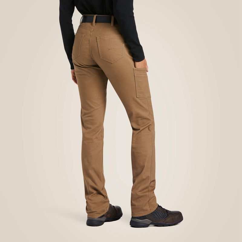 Field Khaki Ariat Rebar Durastretch Made Tough Straight Leg Pant | 76ZCEJLQD