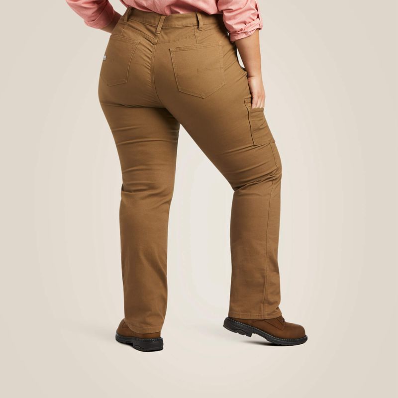 Field Khaki Ariat Rebar Durastretch Made Tough Straight Leg Pant | 76ZCEJLQD