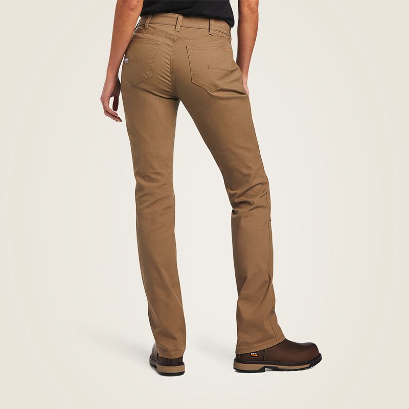 Field Khaki Ariat Rebar Durastretch Made Tough Double Front Pant | 19GCRTXPZ