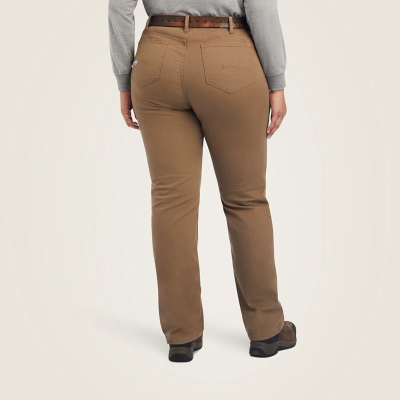 Field Khaki Ariat Rebar Durastretch Made Tough Double Front Pant | 19GCRTXPZ