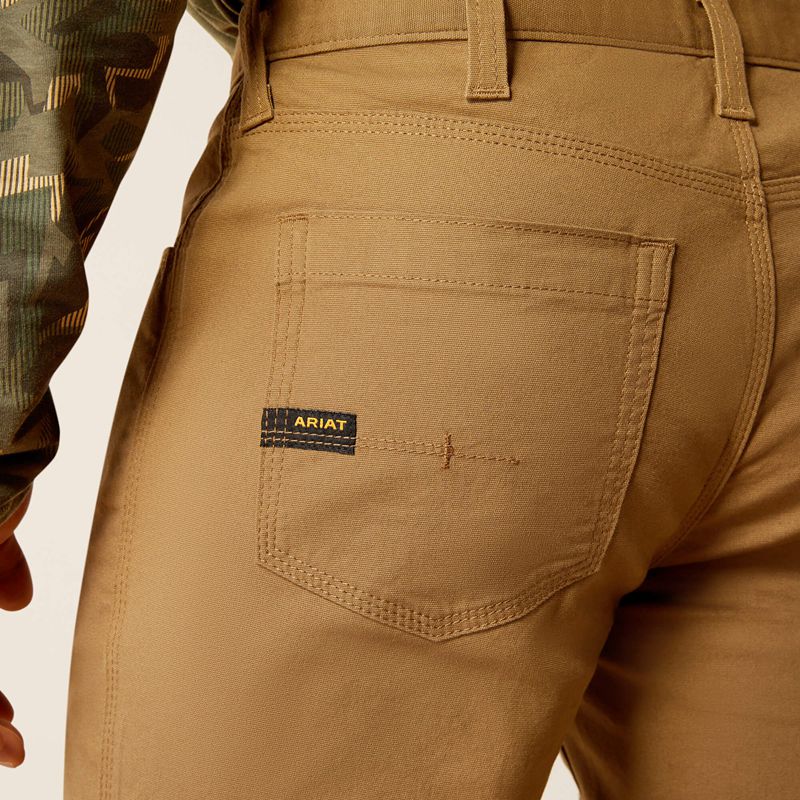 Field Khaki Ariat Rebar M5 Straight Durastretch Made Tough Straight Pant | 29EGWVXFO