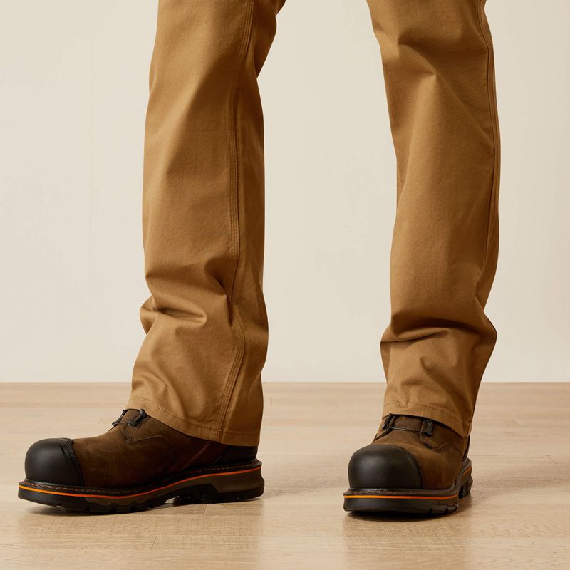 Field Khaki Ariat Rebar M5 Straight Durastretch Made Tough Straight Pant | 29EGWVXFO