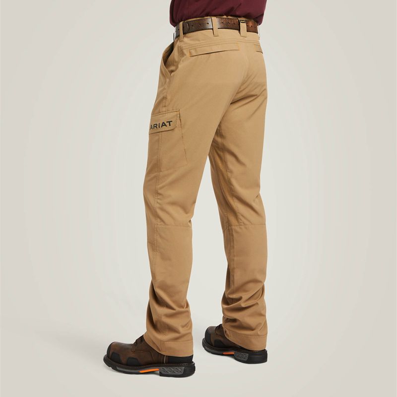 Field Khaki Ariat Rebar M5 Straight Work Flow Ultralight Stackable Straight Leg Pant | 01FNIRYGJ