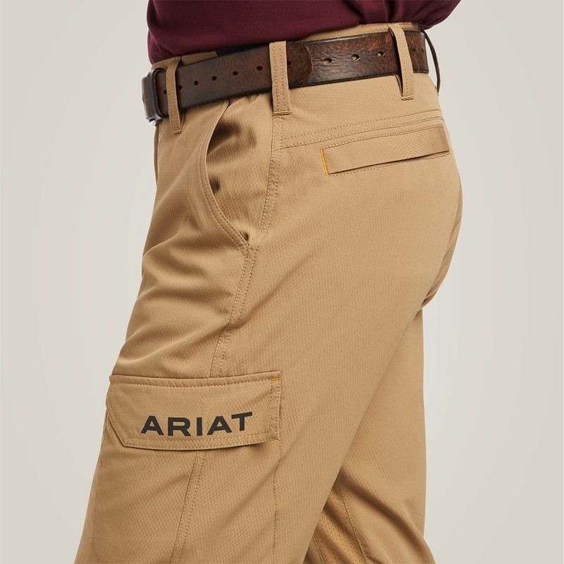 Field Khaki Ariat Rebar M5 Straight Work Flow Ultralight Stackable Straight Leg Pant | 01FNIRYGJ