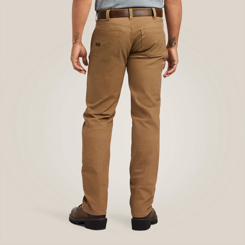 Field Khaki Ariat Rebar M7 Durastretch Made Tough Straight Pant | 36YEPZQUH