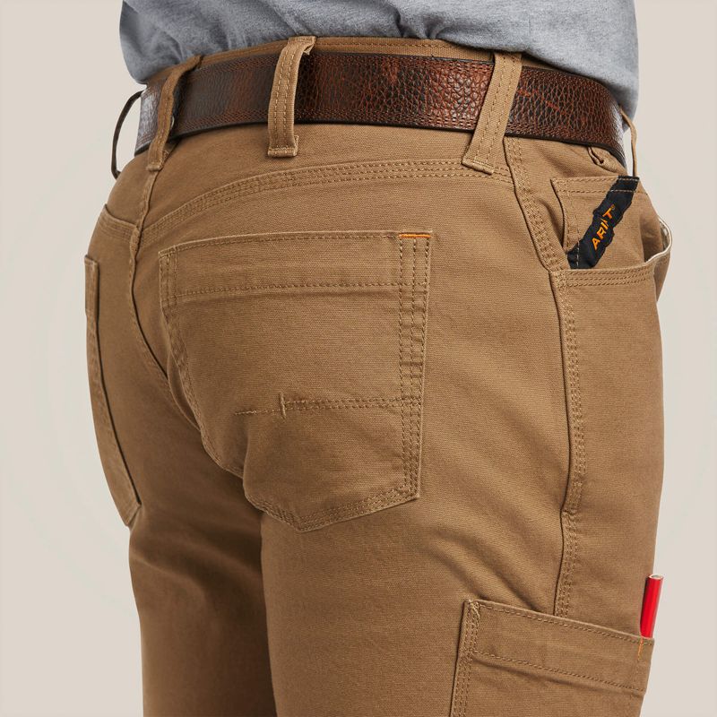 Field Khaki Ariat Rebar M7 Durastretch Made Tough Straight Pant | 36YEPZQUH