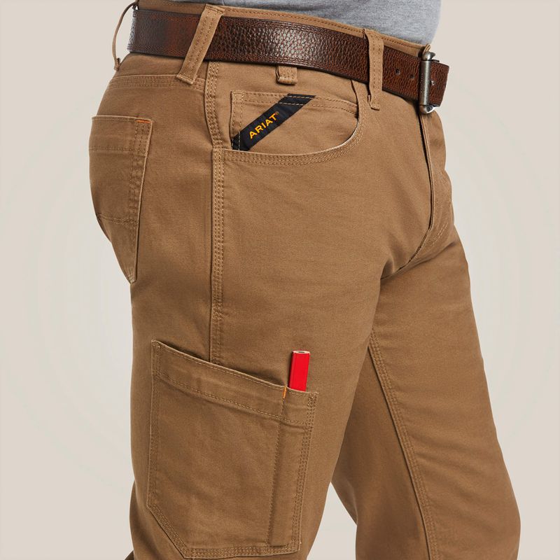 Field Khaki Ariat Rebar M7 Durastretch Made Tough Straight Pant | 36YEPZQUH