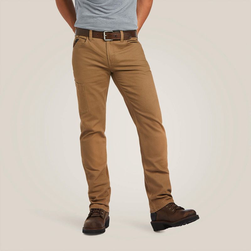 Field Khaki Ariat Rebar M7 Durastretch Made Tough Straight Pant | 36YEPZQUH