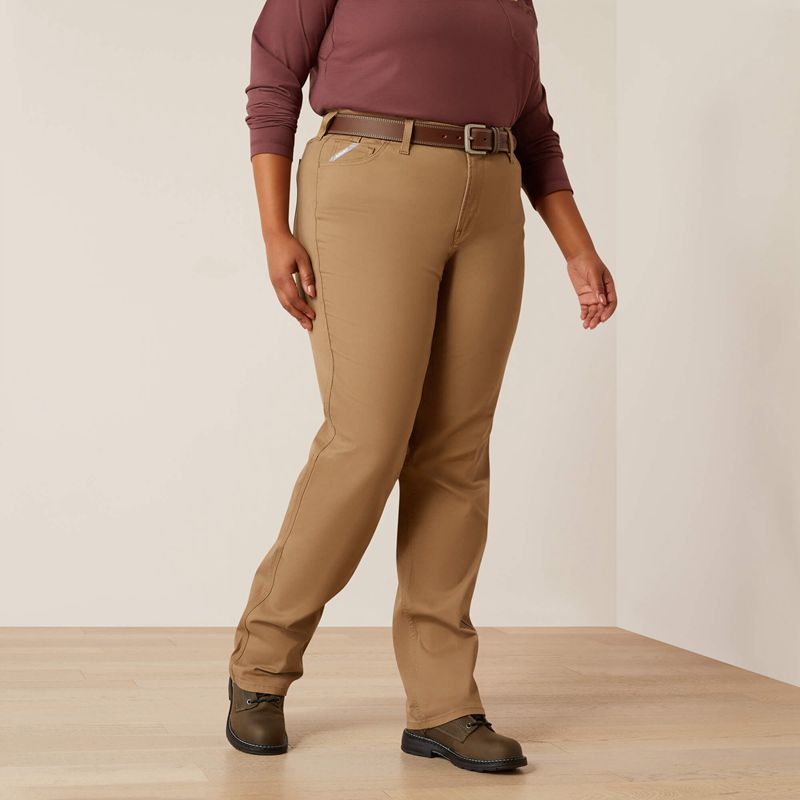 Field Khaki Ariat Rebar Pr Made Tough Straight Pant | 96KVUHNGC