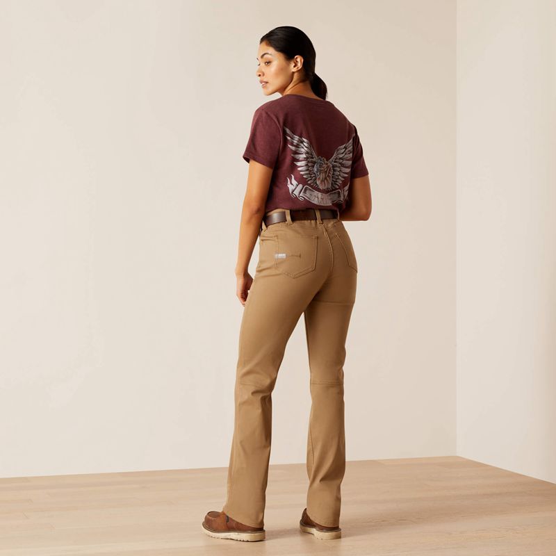 Field Khaki Ariat Rebar Pr Made Tough Straight Pant | 96KVUHNGC