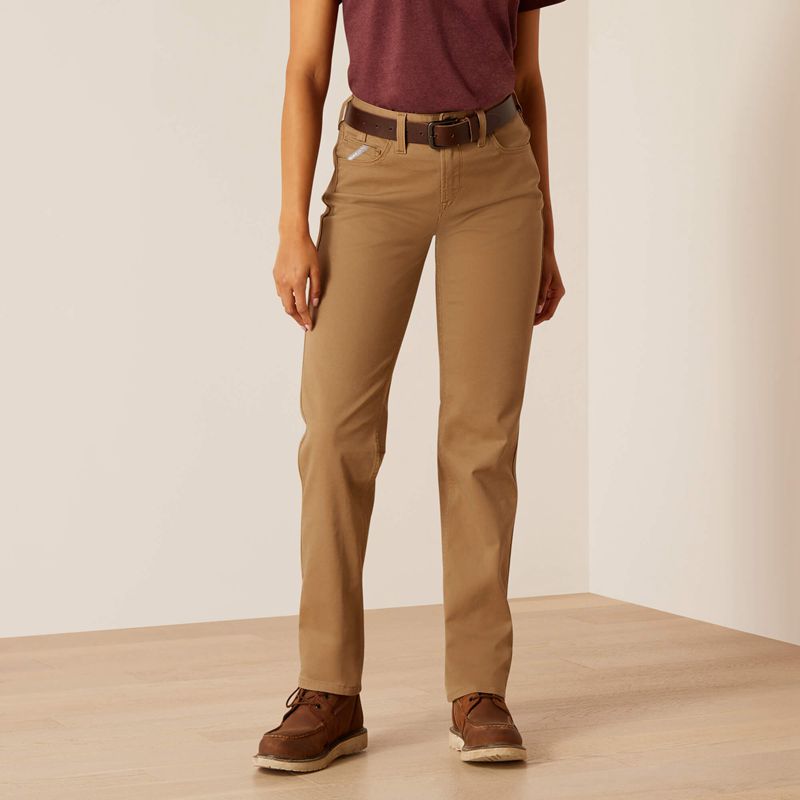 Field Khaki Ariat Rebar Pr Made Tough Straight Pant | 96KVUHNGC