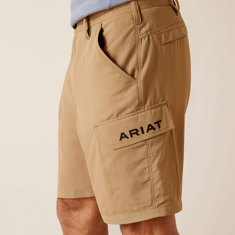 Field Khaki Ariat Rebar Workflow Ultralight Short | 51KLFJMPG